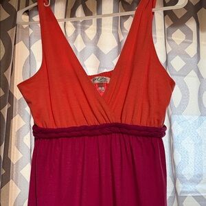 Elegant Orange and Pink Women's Dress
